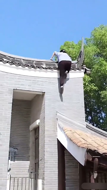 Visual impact Decompression Parkour Master in the folk Extreme luck