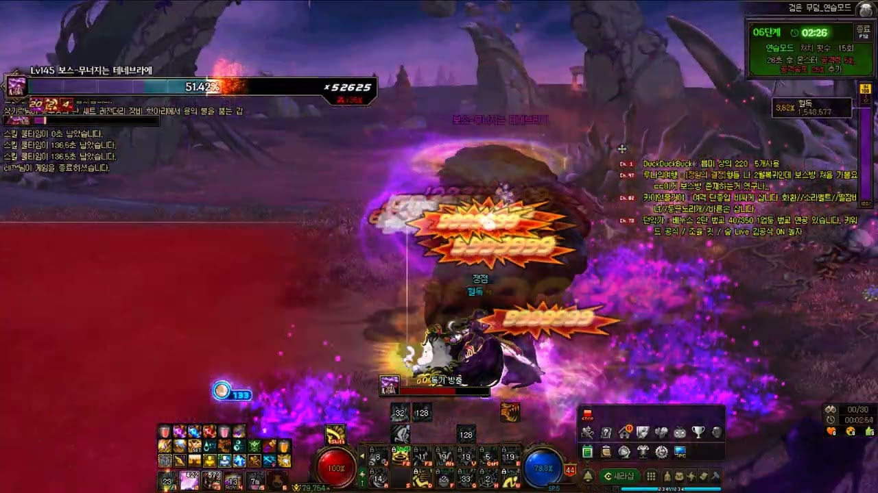 던파 여스파(용독) 월드보스 천라지망 스킬트리 연습