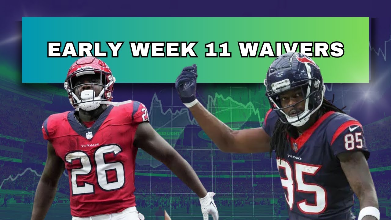 EARLY Fantasy Week 11 Waiver Wire Adds: Devin Singletary, Noah Brown, Ty Chandler, Quentin Johnston