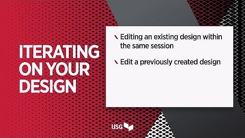 USG Ceiling Technix™ Support Center — Iterating on your Design