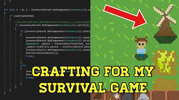 Devlog #3 - Making a Crafting System (For my Survival Game)