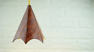 Homemade Laser Cut Leather Lamp by XPlotter