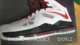 Nike Lebron 10 White Varsity Red Crimson "Home" Sneaker Review