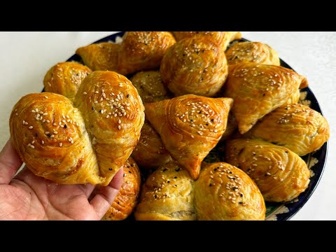 СЛОЕНАЯ САМСА ❤СЕРДЦЕ❤ОЧЕНЬ ХРУСТЯЩЕЕ И МНОГОСЛОЙНОЕ ТЕСТО!
