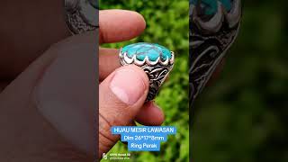 BATU PIRUS MESIR HIJAU LAWASAN METRIK RING PERAK