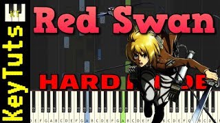 Red Swan From Attack On An - Hard Mode Piano Tutorial Synthesia