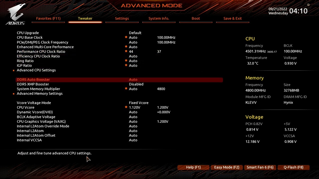 Z690 AORUS TACHYON 1편. CPU OVERCLOCKING MANUAL YouTube