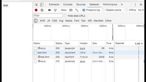 Service Worker Navigation Preload requests in DevTools