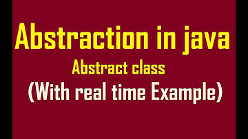 Abstraction in java with real time example