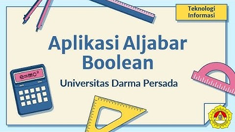 Aplikasi Aljabar Boolean