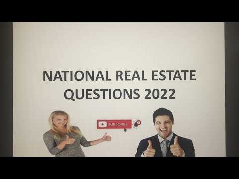 2022 (part 1 of 6) National Real Estate Exam Practice Questions and Answers