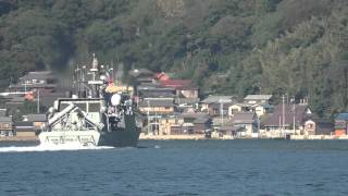 M140923 海上自衛隊舞鶴基地 ミサイル艇『はやぶさ』出港
