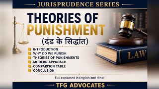 L-29 Theories of Punishment (दंड के सिद्धांत) | Complete Jurisprudence Lecture | English + Hindi.TFG