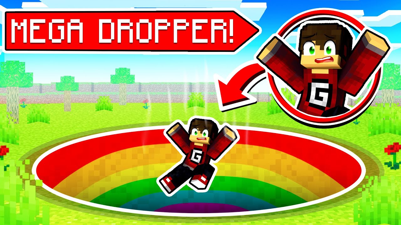 GUIHH caiu em UM BURACO GIGANTE ARCO-IRIS no MINECRAFT ✭ Guihh ✭