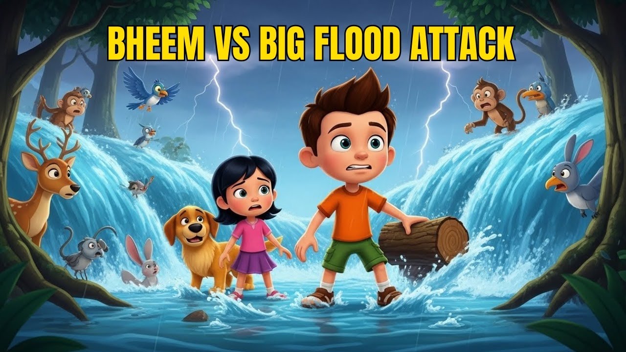 Heavy Flood in Jungle 🌊 | Chhota Beem Saves Animals | Kids Moral Story