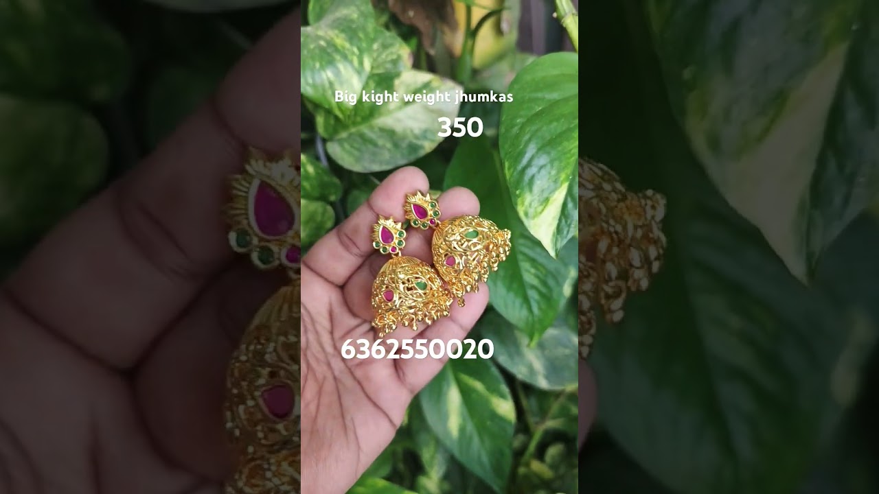 Premium quality microplated jhunkas.6362550020