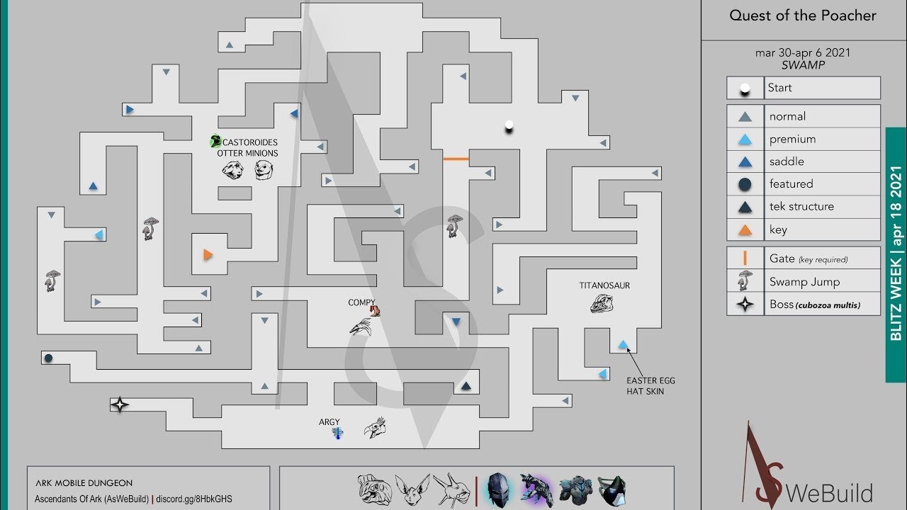 Карта данжей арк мобайл