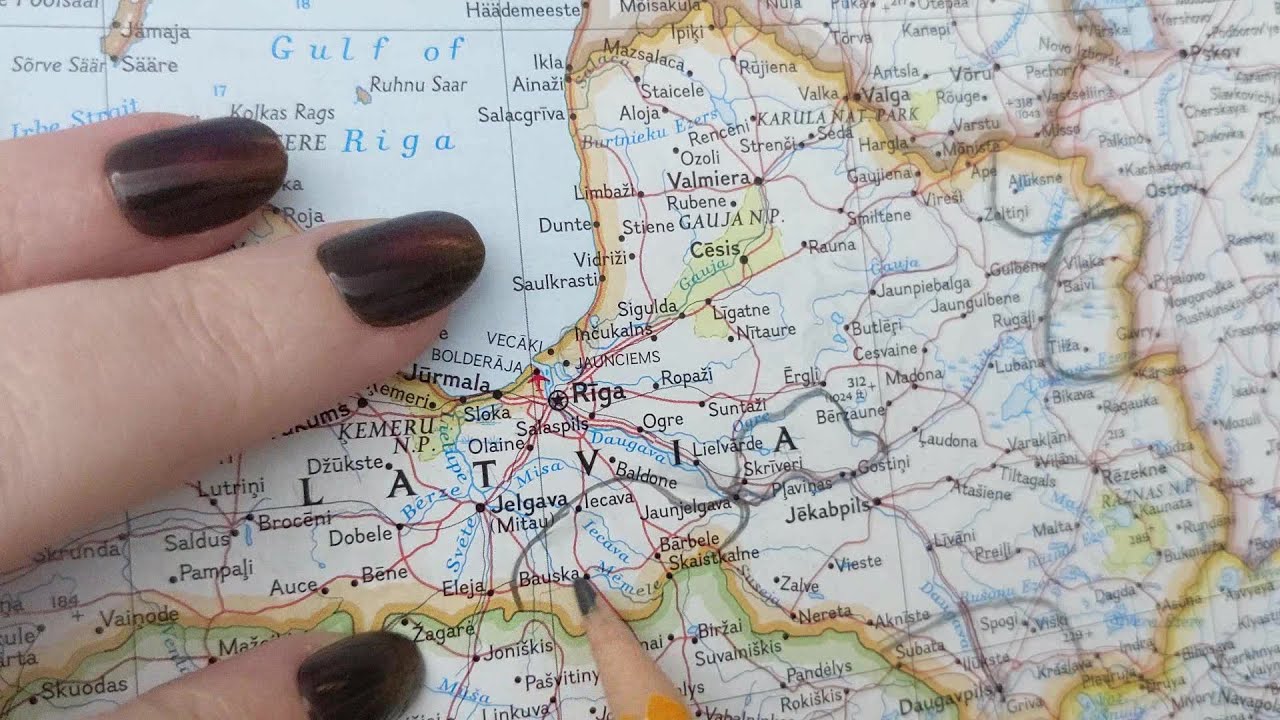 ASMR ~ Bauska, Latvia History & Geography ~ Soft Spoken Map Tracing Google Earth