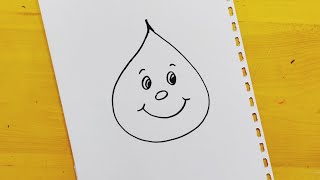 رسم سهل || رسم قطره ماء || easy drawing || water drop drawing