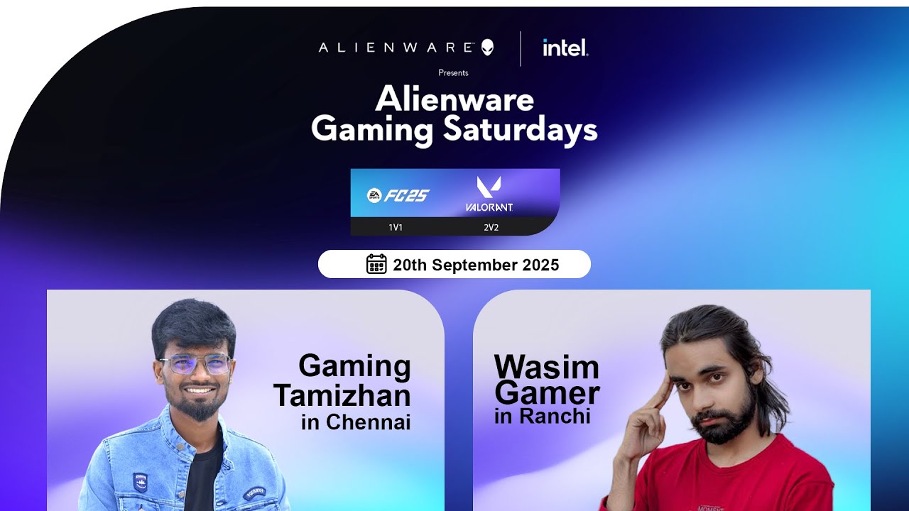 Alienware Gaming Saturdays ft. Gaming Tamizhan And Wasim Gamer | 20 September | Chennai And Ranchi