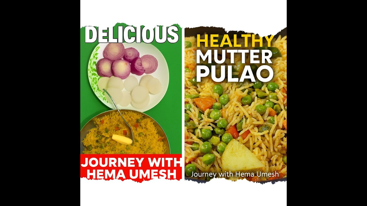 Healthy Veg Mutter Pulao Recipe Made Easy  Light & Flavorful Indian Lunch” 😋❤️