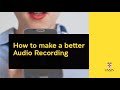 Audio Recording Tips