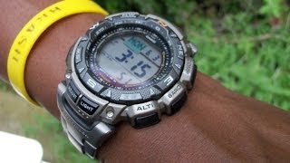 Casio PAG240T-7 Watch Review and Compass Blank Out Issue - YouTube