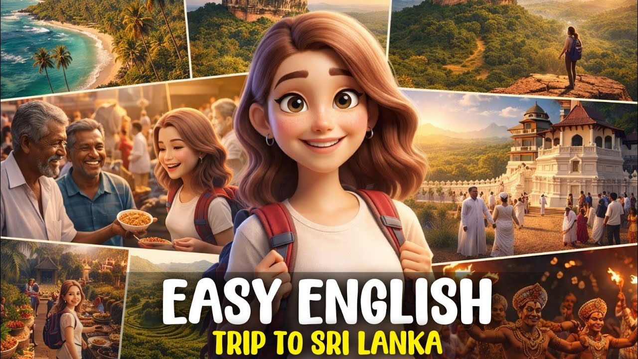 My Visit to Sri Lanka | Easy English Listening Story | Level A2 | Slow English