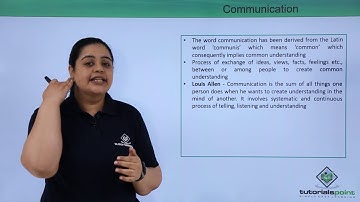 Class 12th – Elements of Directing Communication | Business Studies | Tutorials Point