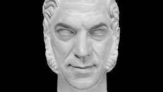 Photoshop CC 2014 tutorial showing how to transform a photo of someone into a white marble, sculpture bust. Male sculpture bust 