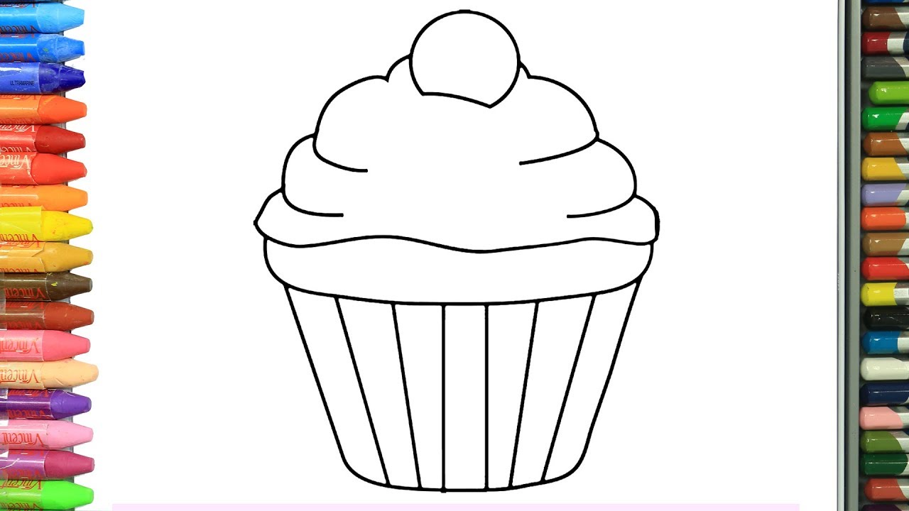 Как нарисовать кекс легко