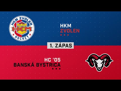 1.zápas štvrťfinále HKM Zvolen - HC 05 Banská Bystrica HIGHLIGHTS