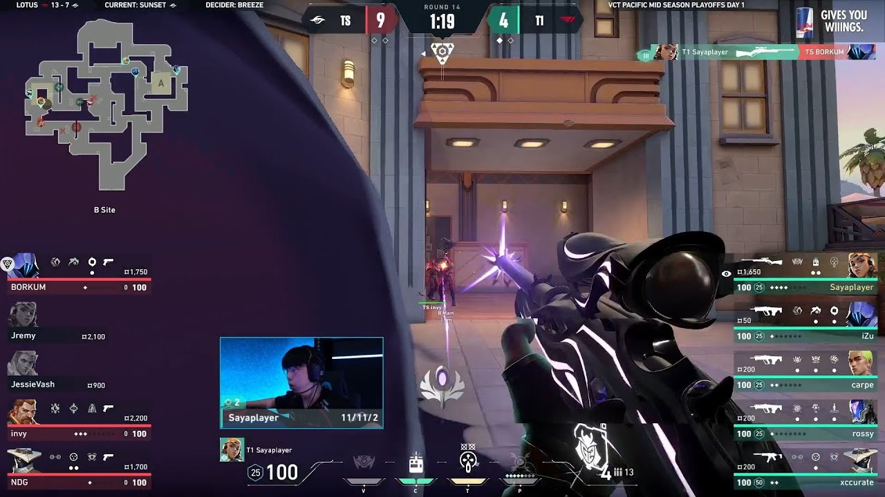 Sayaplayer with 3 QUICK Marshall KILLS | TS vs. T1 - VCT Pacific - Mid-season Playoffs