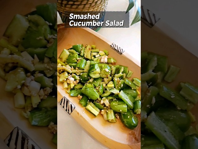 Refreshing Spicy Asian Cucumber Salad #short #salad #saladrecipe class=