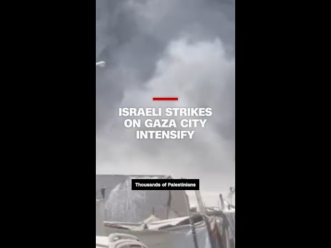 Israeli Strikes On Gaza City Intensify 