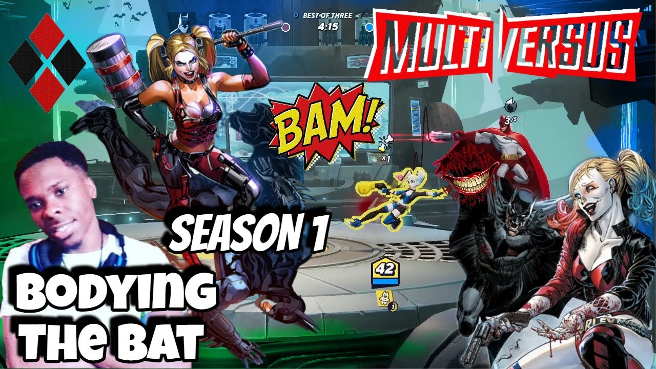 MULTIVERSUS SEASON 1 Stomping a MUD HOLE in BATMAN a$$ with HARLEY QUINN!!! 🃏⚠🔥 