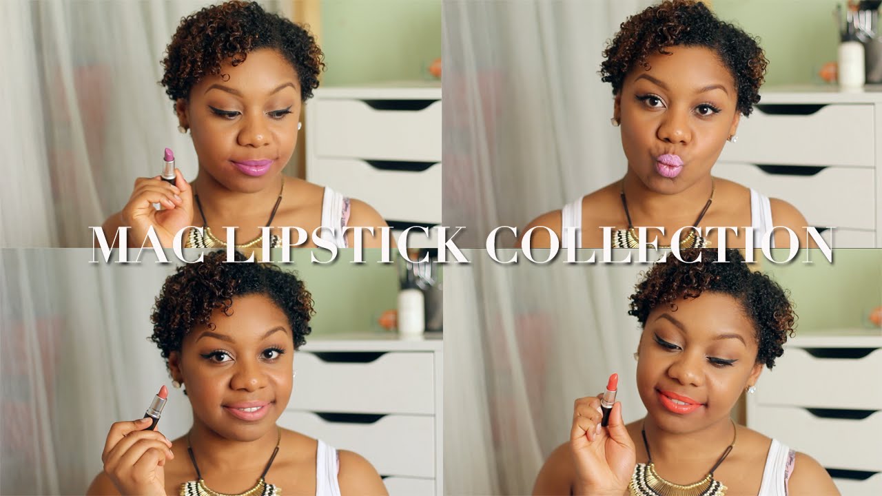 Mac Lipstick Collection + Lip Swatches On Tan/Caramel/Dark Skin - Youtube