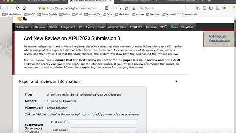 istruzioni revisione