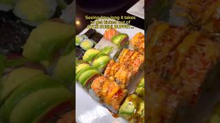 SEEING HOW LONG IT TAKES TO GET KICKED OUT OF AYCE SUSHI BUFFET #shorts #viral #mukbang