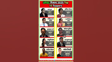 UPSC CSE 2025 Result 👏 | Top 10 IAS Toppers 2025 🔥🔥#ias #upsc #upscresults#civilserviceexam
