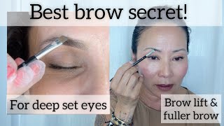 Best brow secret you must try for deep set eyes and a strong brow bone