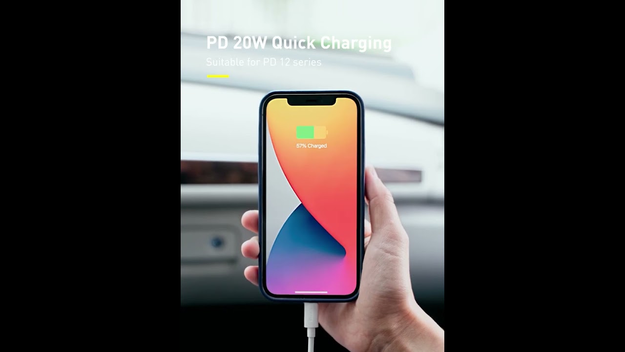 Baseus 40w Car Charger With Type C to Lightning Cable 1m