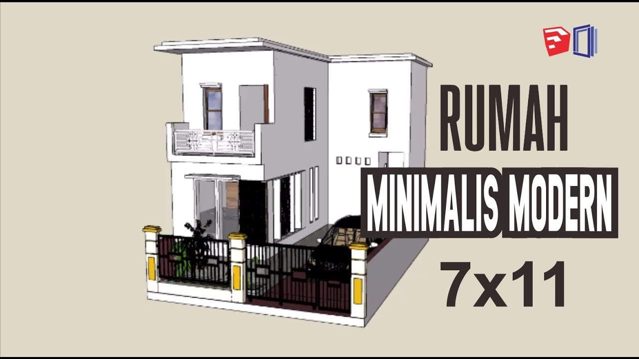  Rumah  Minimalis  Modern ukuran  7x11  YouTube