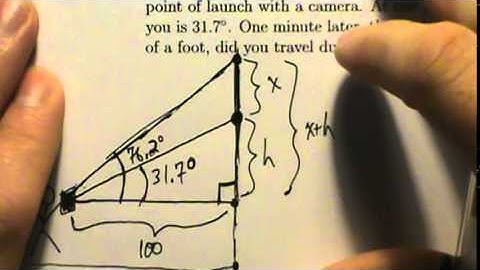 Trig Applications - Example 4 - Angle of Elevation