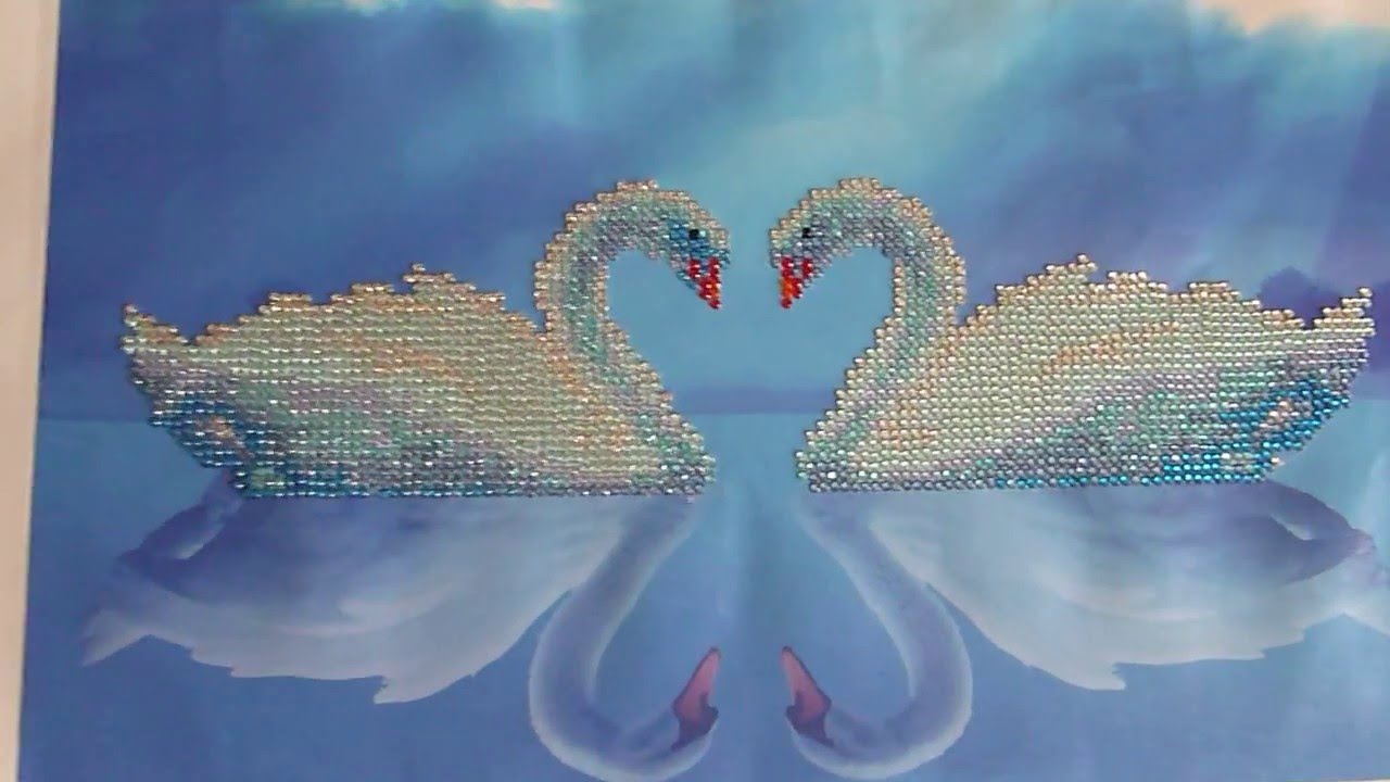 Мозаика лебеди. Картина "лебеди". Алмазная мозаика «лебеди». Алмазная мозаика частичная выкладка.