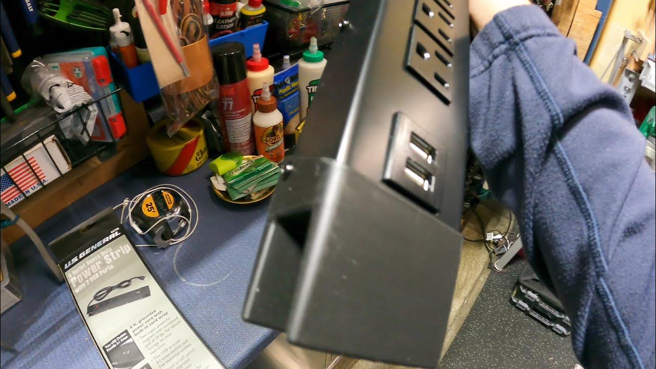 POWER STRIP SURGE PROTECTOR 15AMP WITH USB PORTS SHOP GARAGE OFFICE EXTENSION CABLE