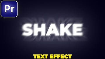 How to ADD SHAKE TO TEXT in Premiere Pro