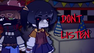 Don’t Listen | FNaF | Cassidy + CC | Meme | Gacha Club|