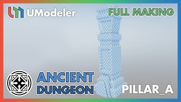 3D Modeling in Unity - Full Making Video of Modeling a  Pillar A in the Ancient Dungeon