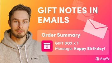 Shopify - Order Confirmation Email with Gift Notes, Engraving or Product Customizations